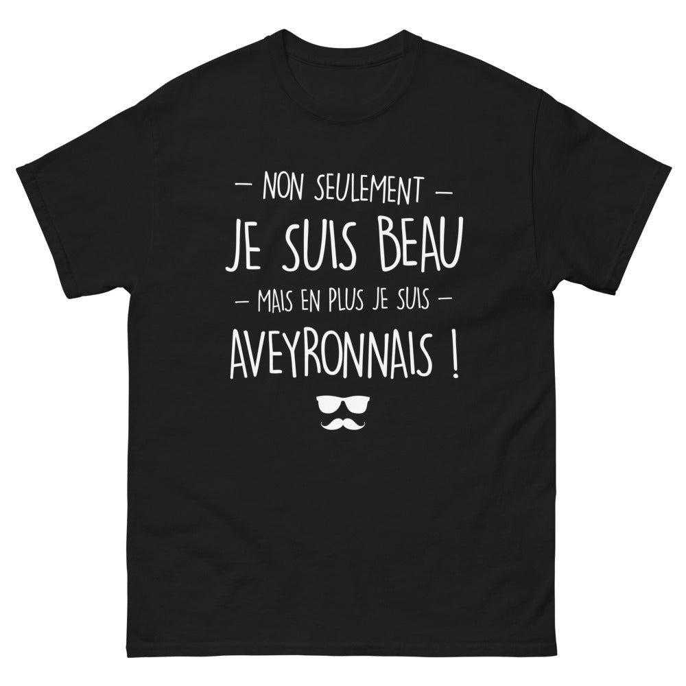 T-shirt Aveyron noir - Non seulement je suis beau