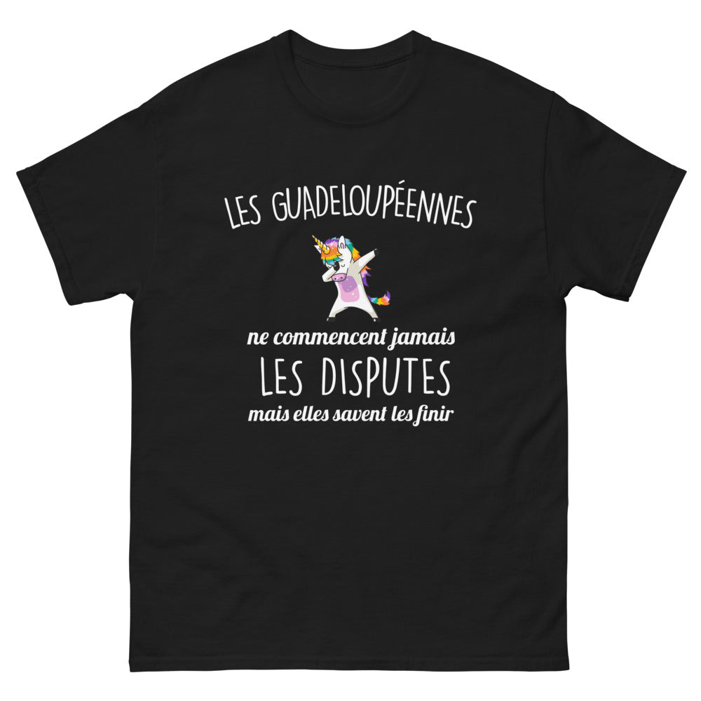 T-shirt Guadeloupe noir - Les Guadeloupéennes et leur art