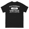 T-shirt Aveyron 1979 noir - Vieilli à la perfection