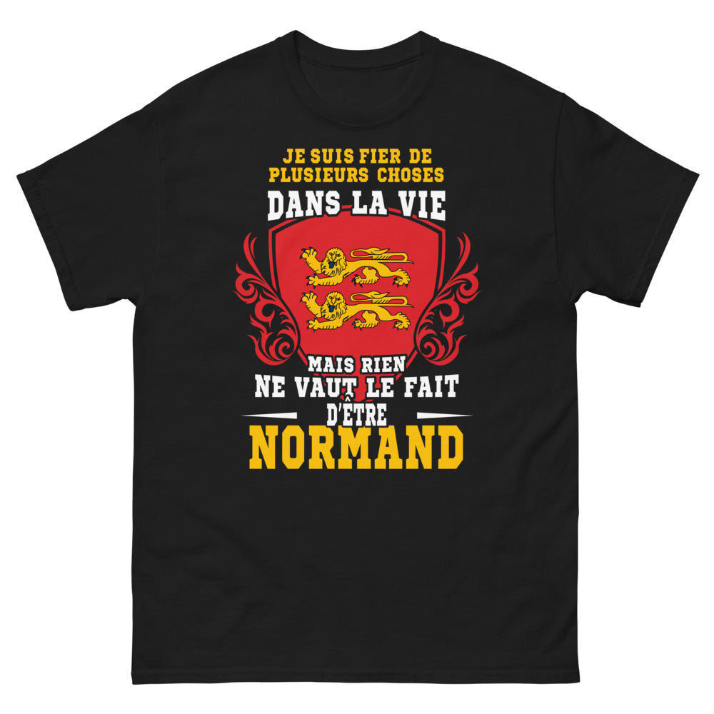 T-shirt Normandie noir - Fier d'être Normand