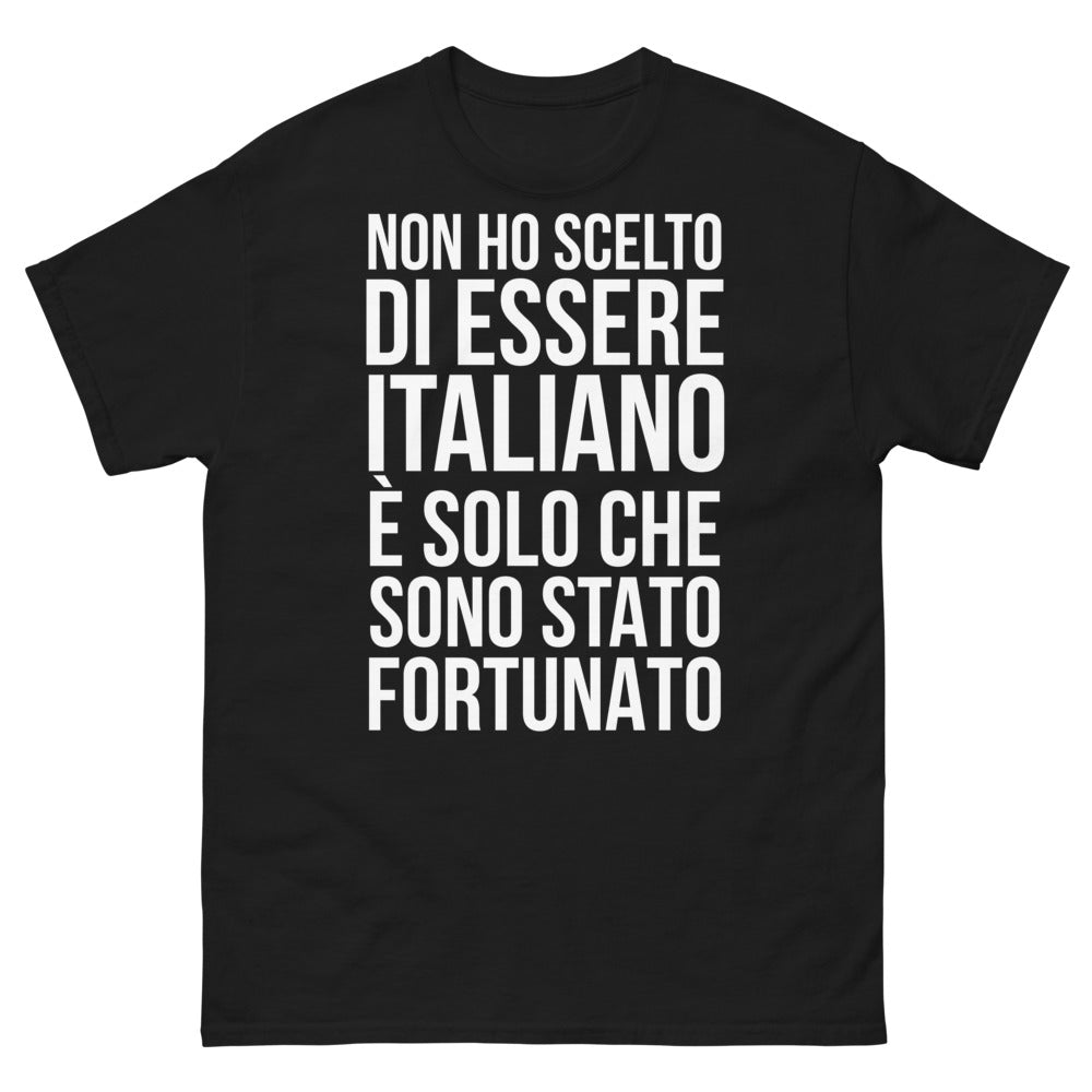 T-shirt Italie noir - Non ho scelto di essere italiano