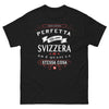 T-shirt Suisse noir - Non sono perfetta ma sono svizzera