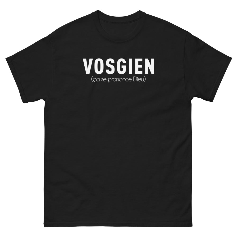 T-shirt Vosgien noir - Ça se prononce Dieu