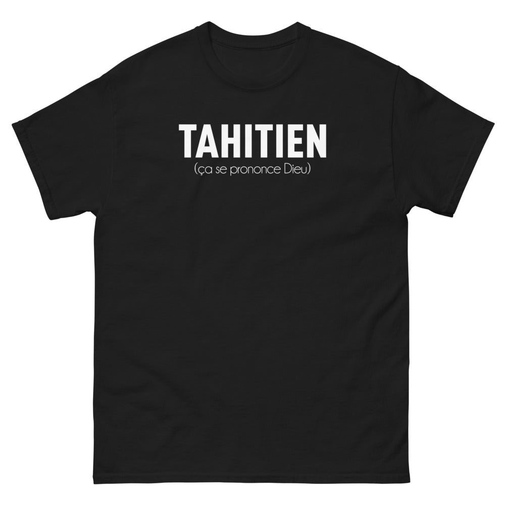 T-shirt Tahitien noir - Ça Se Prononce Dieu