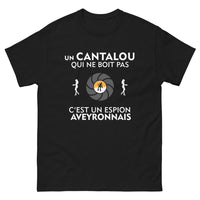 Thumbnail for T-shirt Aveyron noir - Un Cantalou qui ne boit pas, humour