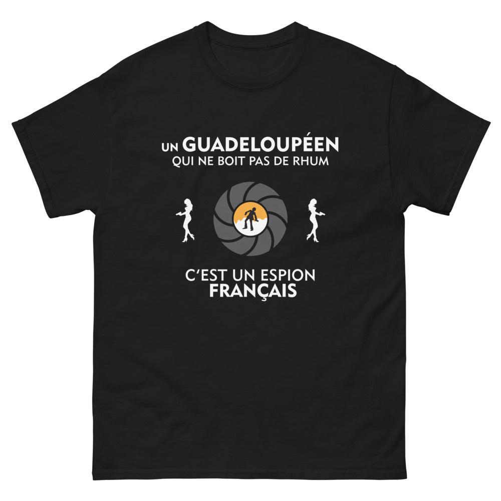 T-shirt Guadeloupéen noir - Un Guadeloupéen qui ne boit pas de rhum