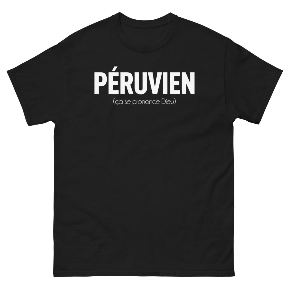 T-shirt Péruvien noir - Ça se prononce Dieu !