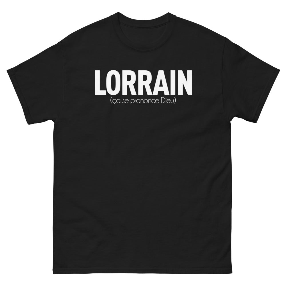 T-shirt Lorrain noir - Ça se prononce dieu