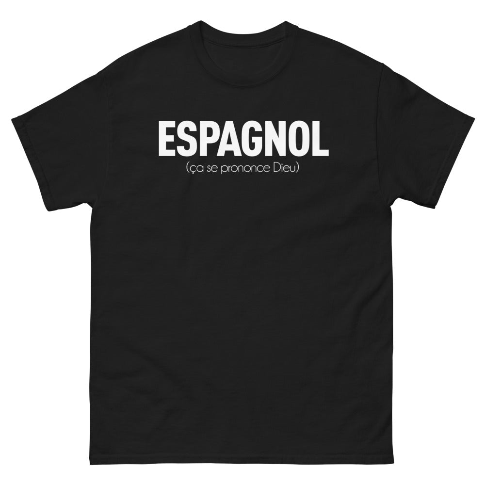 T-shirt Espagne noir - Se prononce Dieu