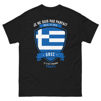 Thumbnail for T-shirt Grèce noir - Je ne suis pas parfait mais je suis Grec