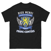 Thumbnail for T-shirt Franche-Comté noir - Dieu merci je ne suis pas bourguignon