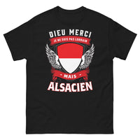 Thumbnail for T-shirt Alsace noir - Dieu Merci, Je Ne Suis Pas Lorrain