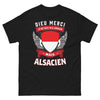 T-shirt Alsace noir - Dieu Merci, Je Ne Suis Pas Lorrain