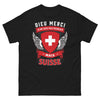 T-shirt Suisse noir - Dieu merci je ne suis pas Français