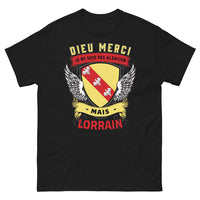 Thumbnail for T-shirt Lorraine noir - Dieu merci, je ne suis pas Alsacien