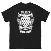 Thumbnail for T-shirt Bretagne noir - Dieu merci je ne suis pas normand