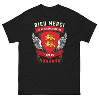 Thumbnail for T-shirt Normandie noir - Dieu merci je ne suis pas Breton