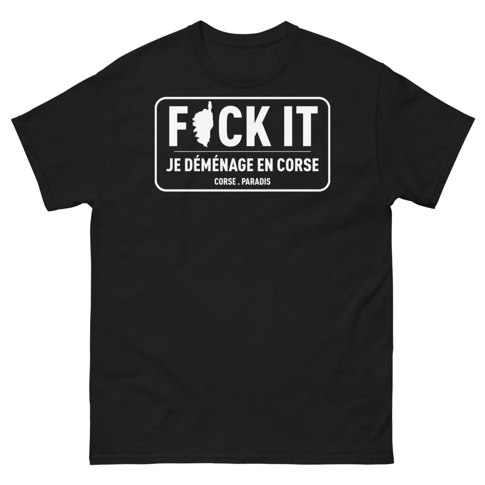 T-shirt Corse noir - F-ck it je déménage en Corse