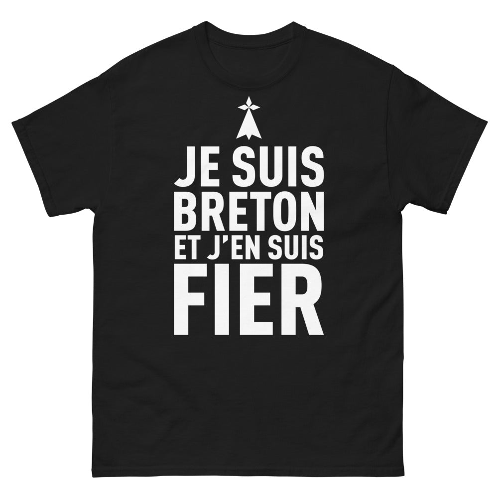 T-shirt Bretagne noir - Je suis Breton et j'en suis fier