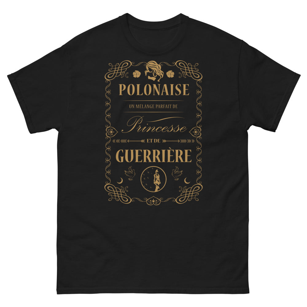 T-shirt Pologne noir - Mélange de Princesse et Guerrière