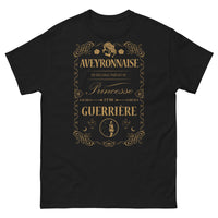 Thumbnail for T-shirt Aveyronnaise noir - Princesse et guerrière