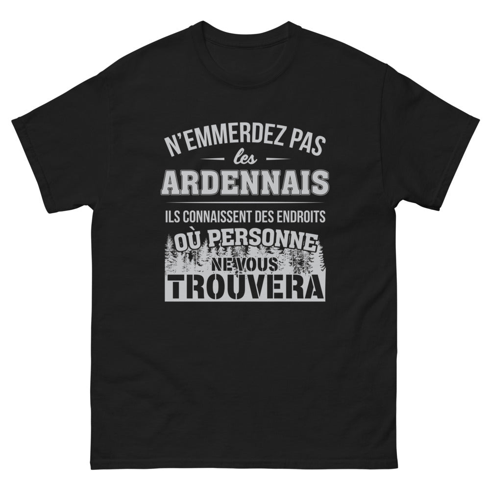 T-shirt Ardennais noir - Ne les embêtez pas!