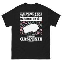 Thumbnail for T-shirt Gaspésie noir - J'ai peut-être l'air de t'écouter