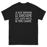 Thumbnail for T-shirt Normand noir - Je suis Normand, le sarcasme fait partie de mon charme