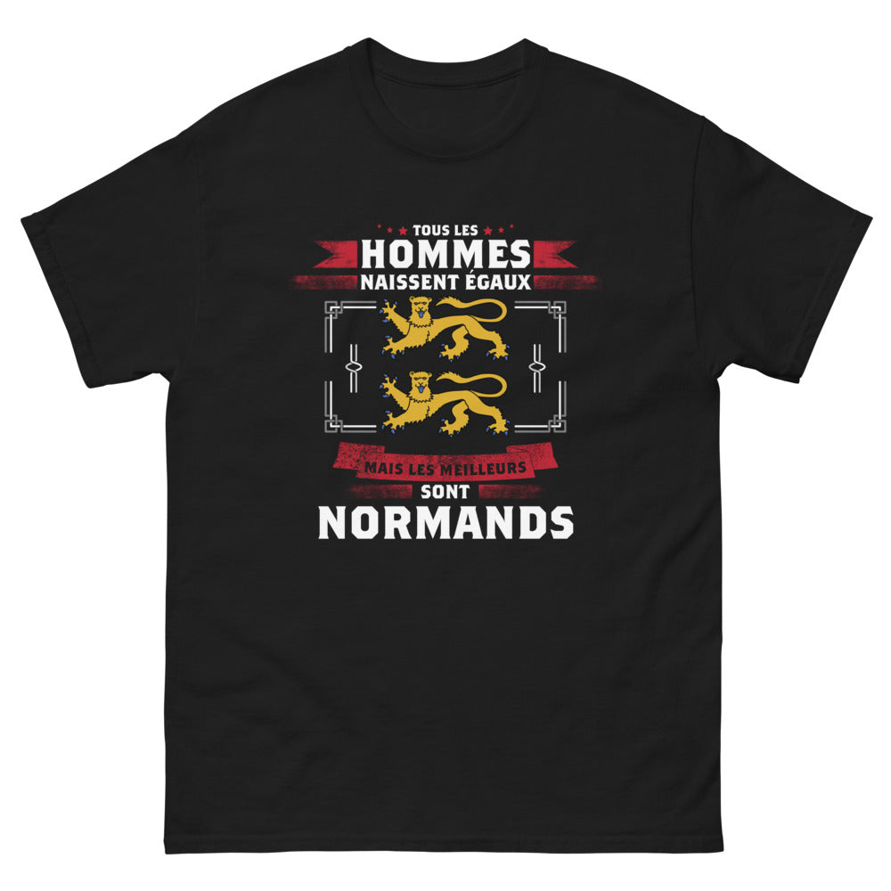 T-shirt Normandie noir - Les meilleurs sont Normands