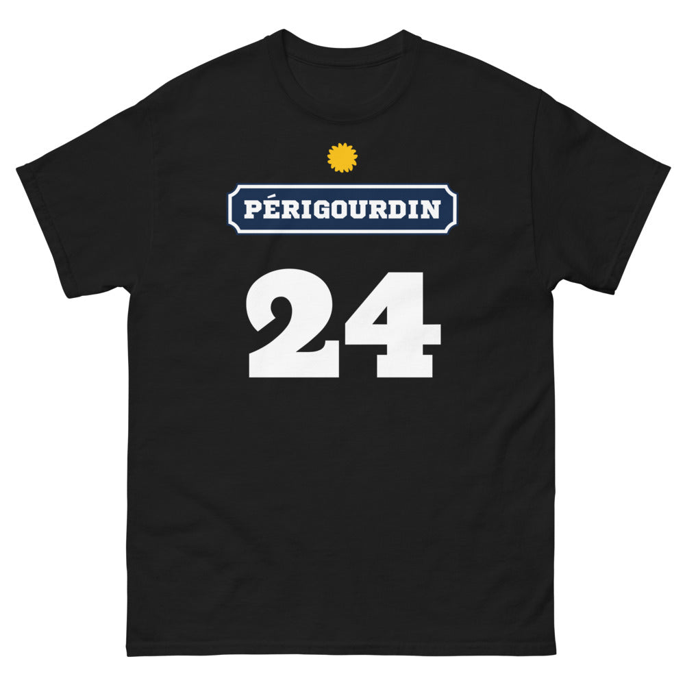 T-shirt Périgourdin noir - Fierté locale avec humour