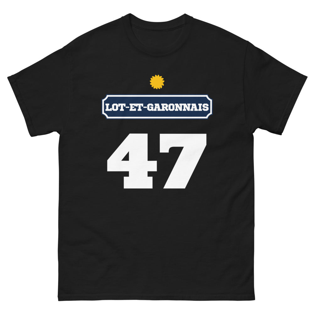 T-shirt Lot-et-Garonne noir - Fierté et humour du Sud-Ouest