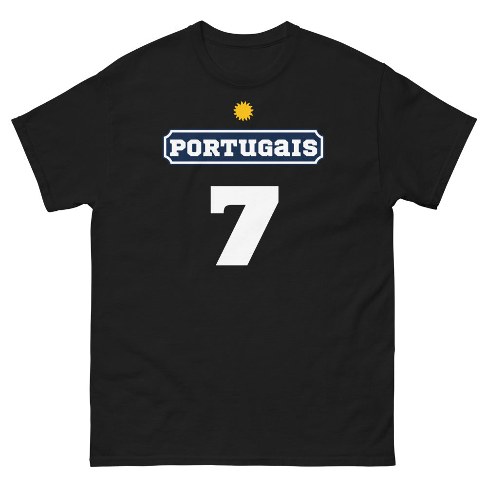 T-shirt Portugal noir - Fierté et humour lusitanien