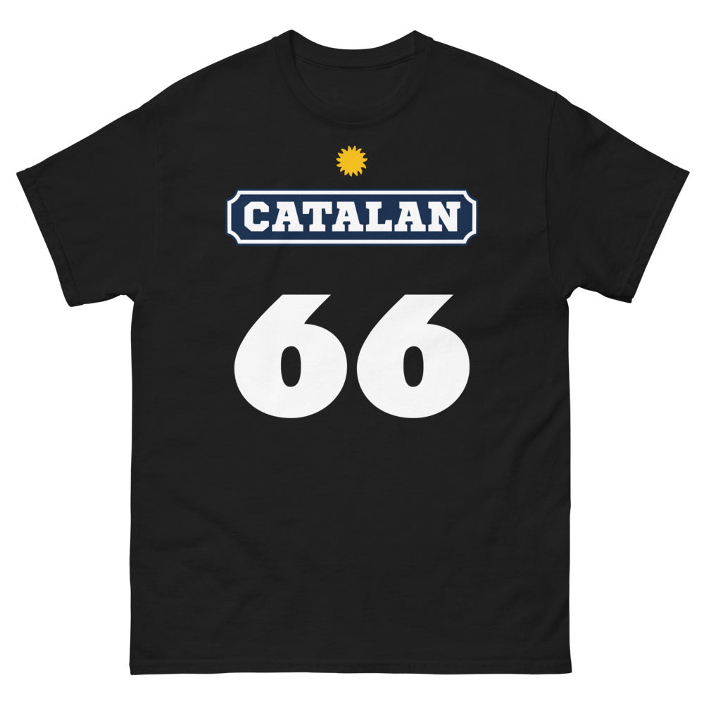 T-shirt Catalan noir - design humoristique et nostalgique