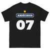 T-shirt Ardèche noir - Arborez vos racines avec humour