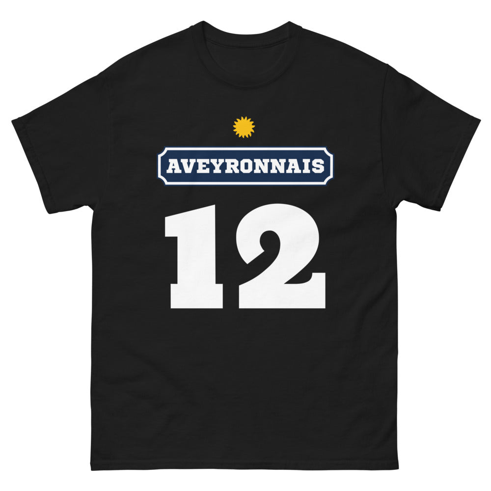 T-shirt Aveyron noir - Design sombre et fierté locale