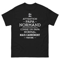 Thumbnail for T-shirt Normandie noir - Un papa carrément plus cool