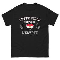 Thumbnail for T-shirt Égypte noir - Fille qui Supporte l'Égypte