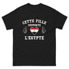 T-shirt Égypte noir - Fille qui Supporte l'Égypte