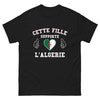T-shirt Algérie noir - Cette fille supporte l'Algérie