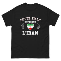 Thumbnail for T-shirt Iranien noir - Cette Fille Supporte l'Iran
