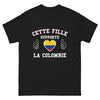 T-shirt Colombie noir - Cette fille supporte la Colombie