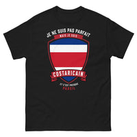 Thumbnail for T-shirt Costa Rica noir - Je ne suis pas parfait mais je suis Costaricain