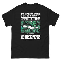 Thumbnail for T-shirt Crète noir - J'ai Peut-être l'Air de T'Écouter