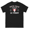 T-shirt Pérou noir - Cette Fille Supporte le Pérou