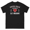T-shirt Maroc noir - Cette fille supporte le Maroc