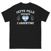 T-shirt Argentine noir - Jeune Fille Fières de l'Argentine