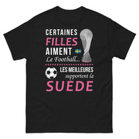 Thumbnail for T-shirt Suède noir - Certaines filles aiment le football