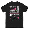 T-shirt Suède noir - Certaines filles aiment le football