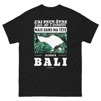 Thumbnail for T-shirt Bali noir - J'ai peut-être l'air de t'écouter