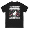 T-shirt Ardèche noir - J'ai peut-être l'air de t'écouter
